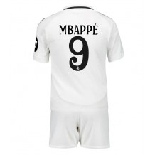 Real Madrid Kylian Mbappe #9 Hjemmedraktsett Barn 2024-25 Kortermet (+ Korte bukser)